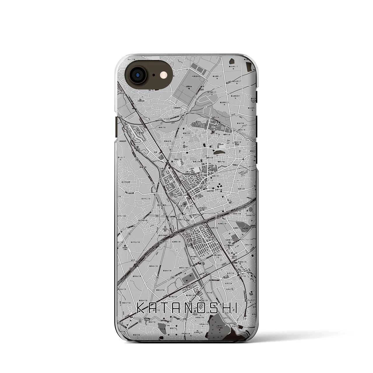 【交野市(大阪府)】地図柄iPhoneケース(クリアタイプ)