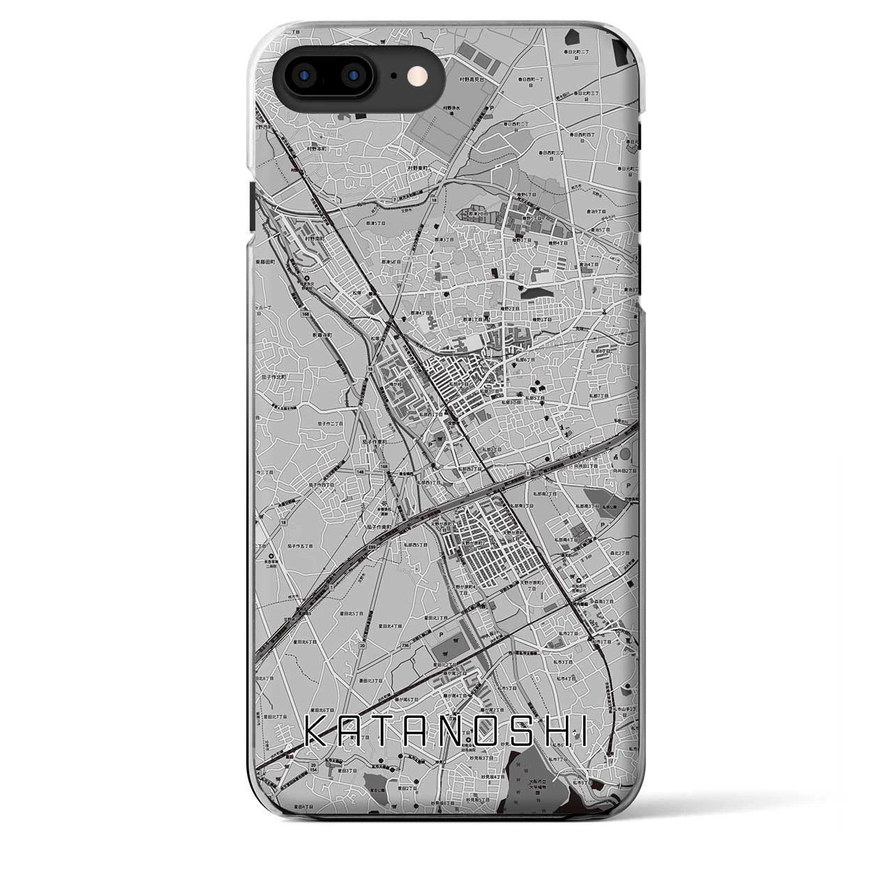 【交野市(大阪府)】地図柄iPhoneケース(クリアタイプ)