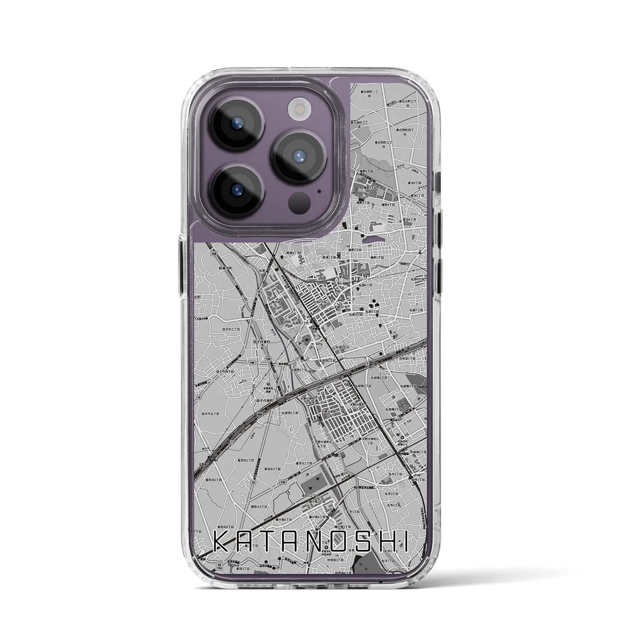【交野市(大阪府)】地図柄iPhoneケース(MagSafeタイプ)