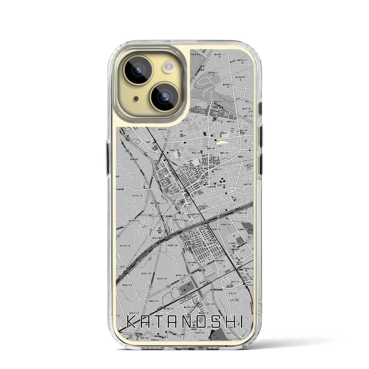 【交野市(大阪府)】地図柄iPhoneケース(MagSafeタイプ)
