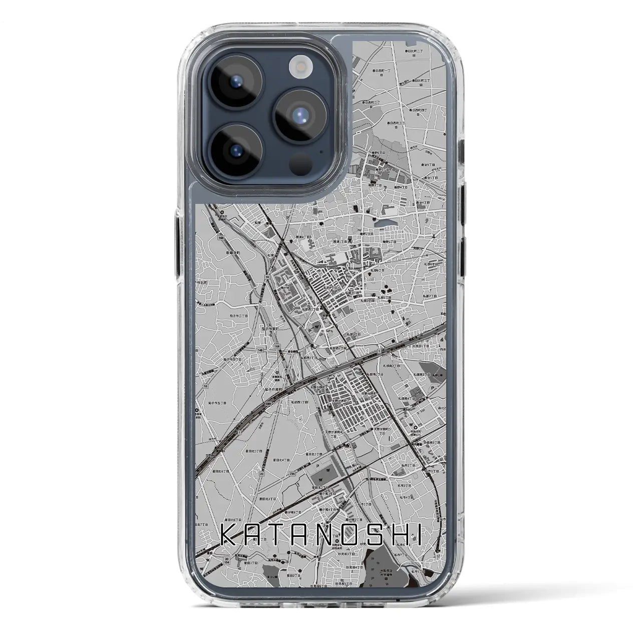 【交野市(大阪府)】地図柄iPhoneケース(MagSafeタイプ)