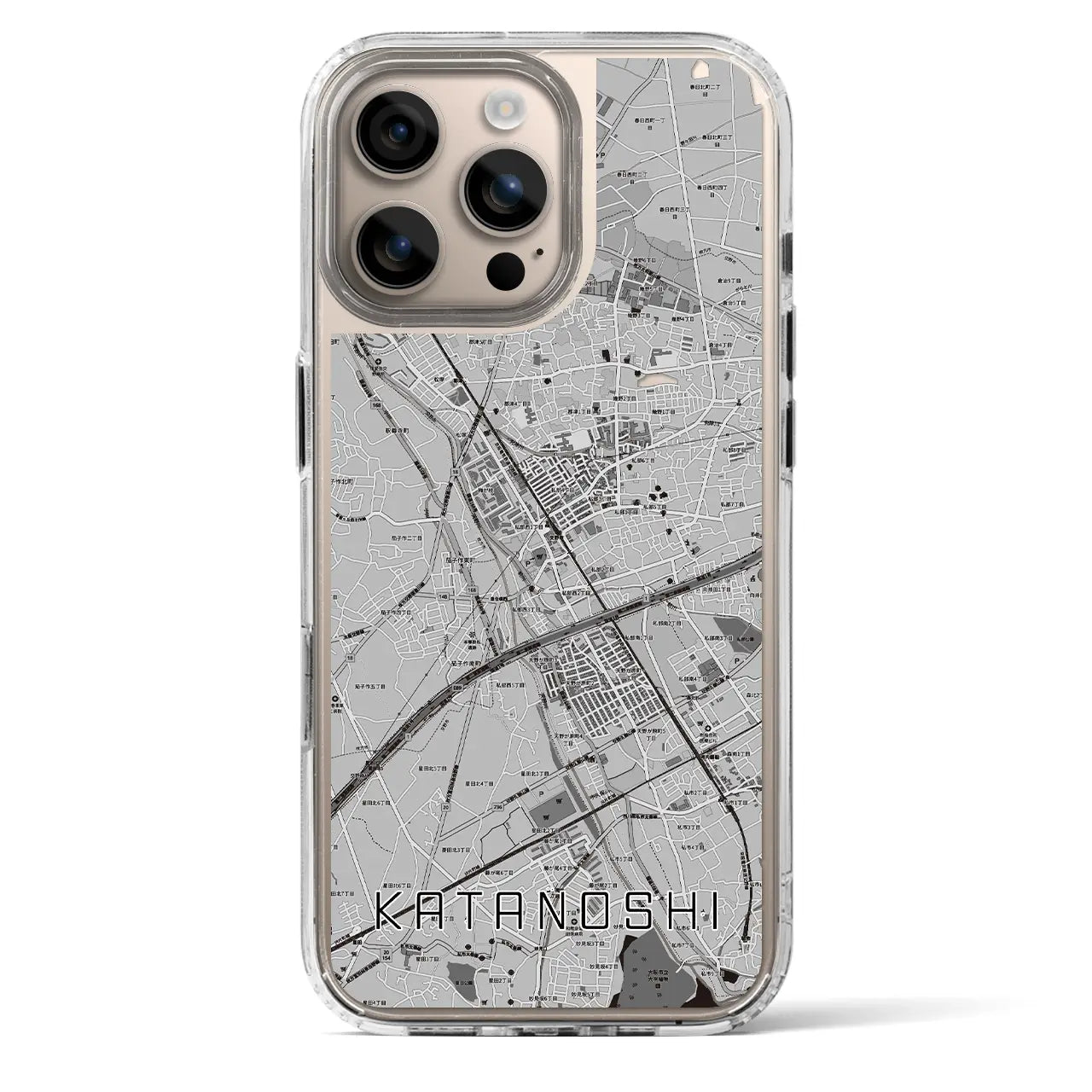【交野市(大阪府)】地図柄iPhoneケース(MagSafeタイプ)