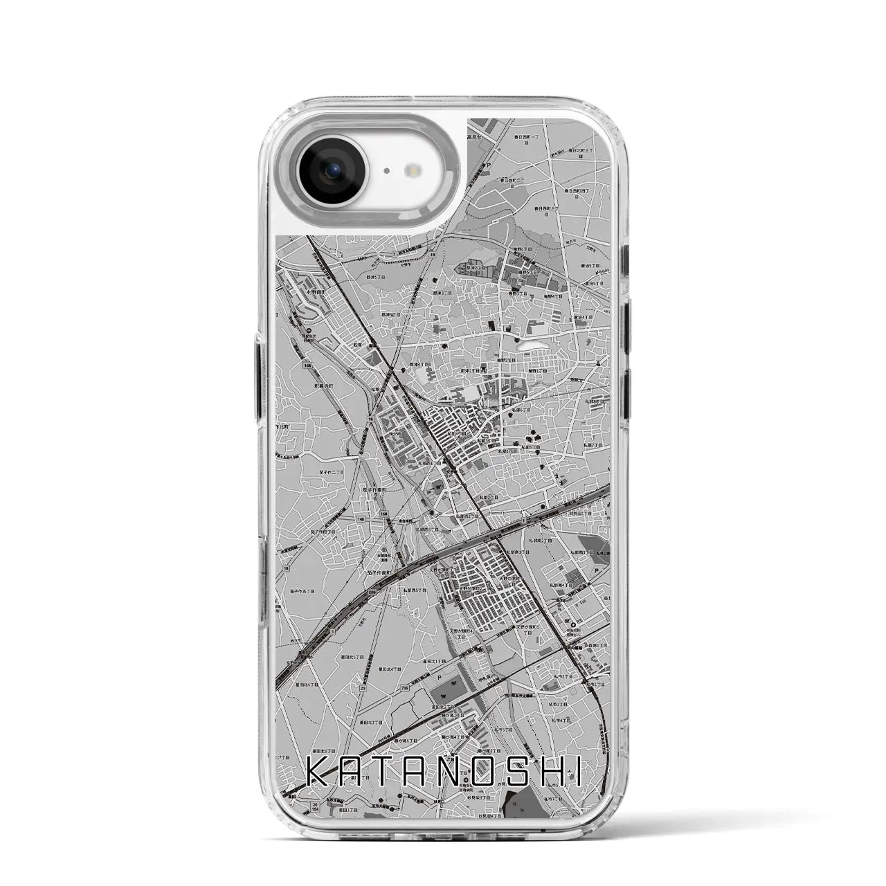 【交野市(大阪府)】地図柄iPhoneケース(MagSafeタイプ)