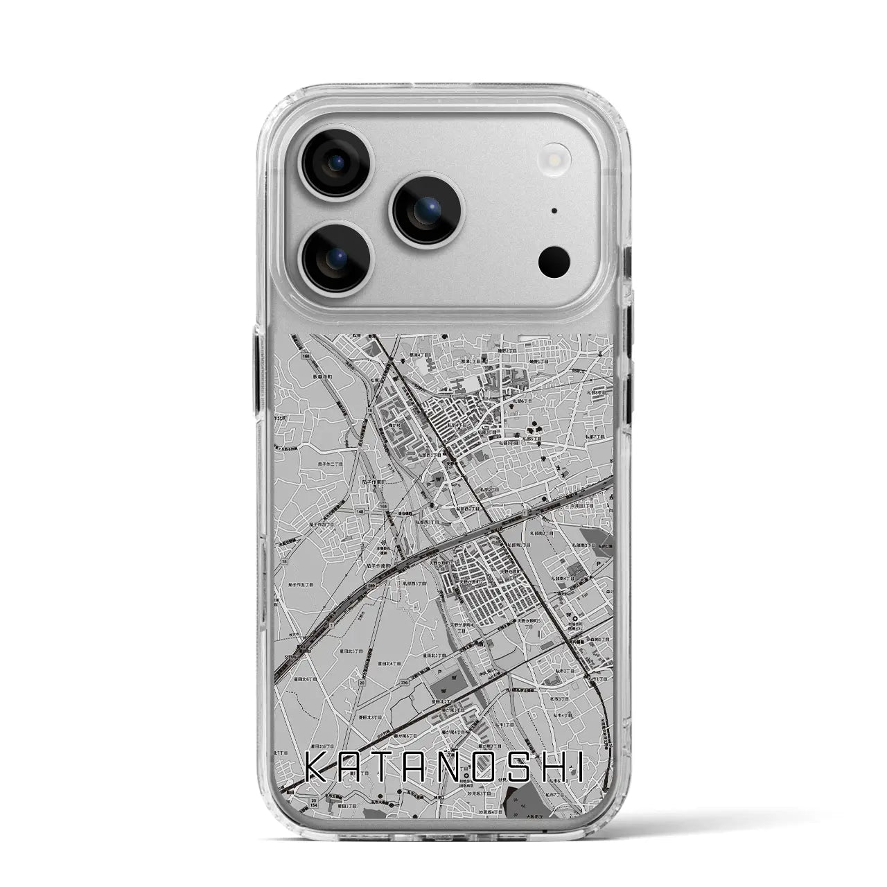 【交野市(大阪府)】地図柄iPhoneケース(MagSafeタイプ)