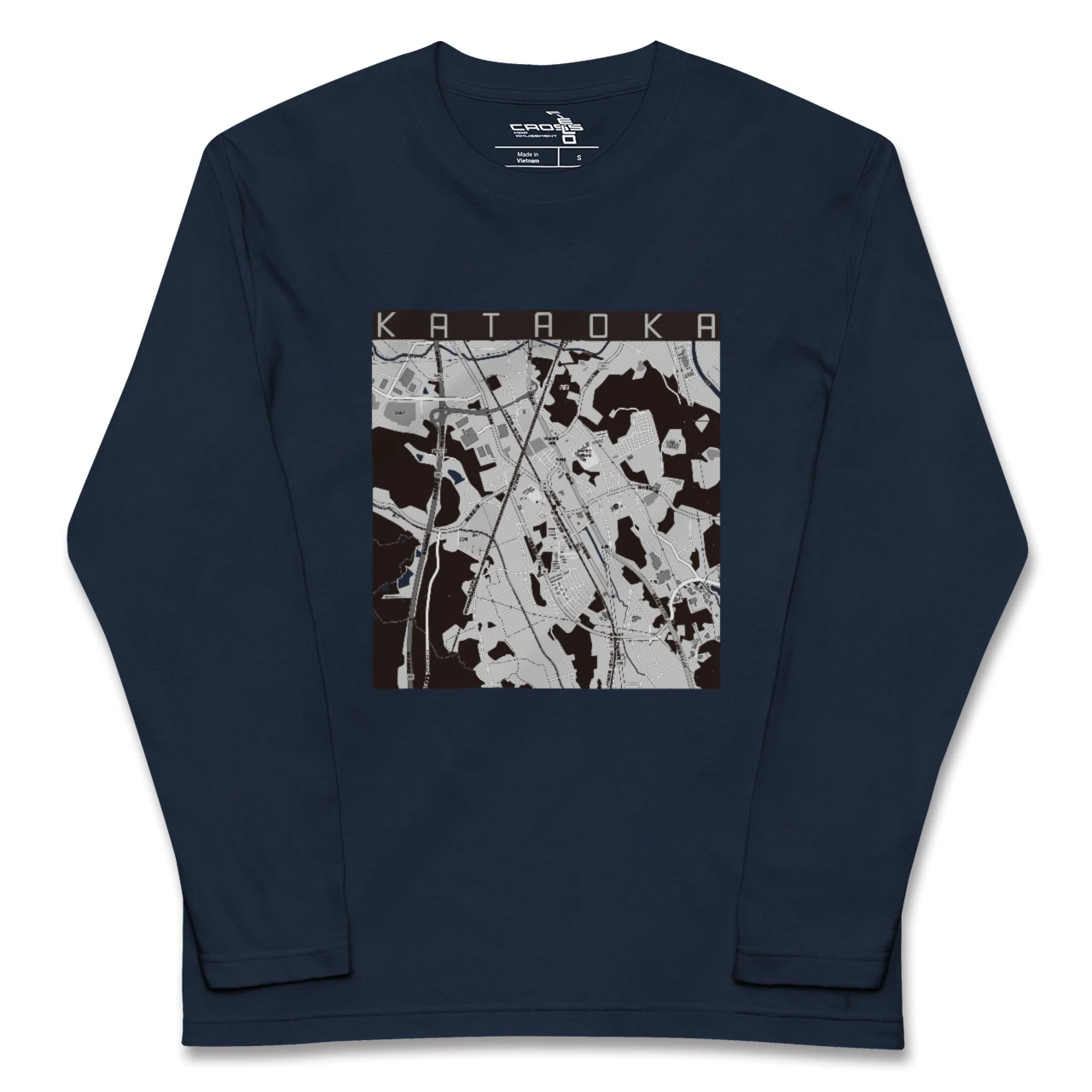 【片岡(栃木県)】地図柄ロングスリーブTシャツ