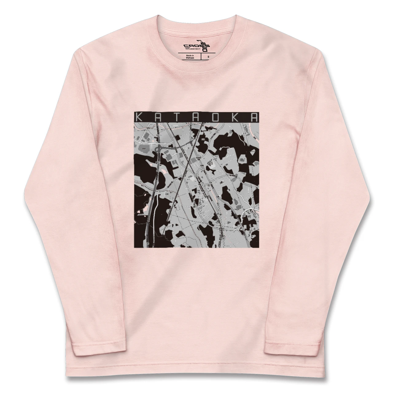 【片岡(栃木県)】地図柄ロングスリーブTシャツ
