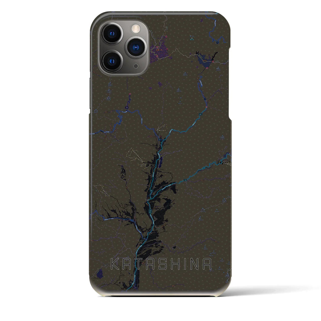 【片品(群馬県)】地図柄iPhoneケース(バックカバータイプ)