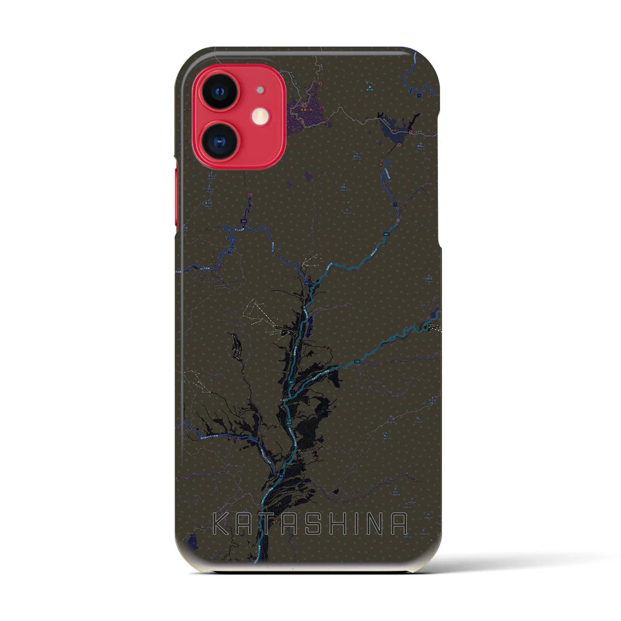【片品(群馬県)】地図柄iPhoneケース(バックカバータイプ)