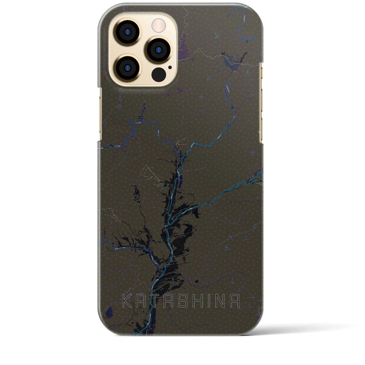 【片品(群馬県)】地図柄iPhoneケース(バックカバータイプ)