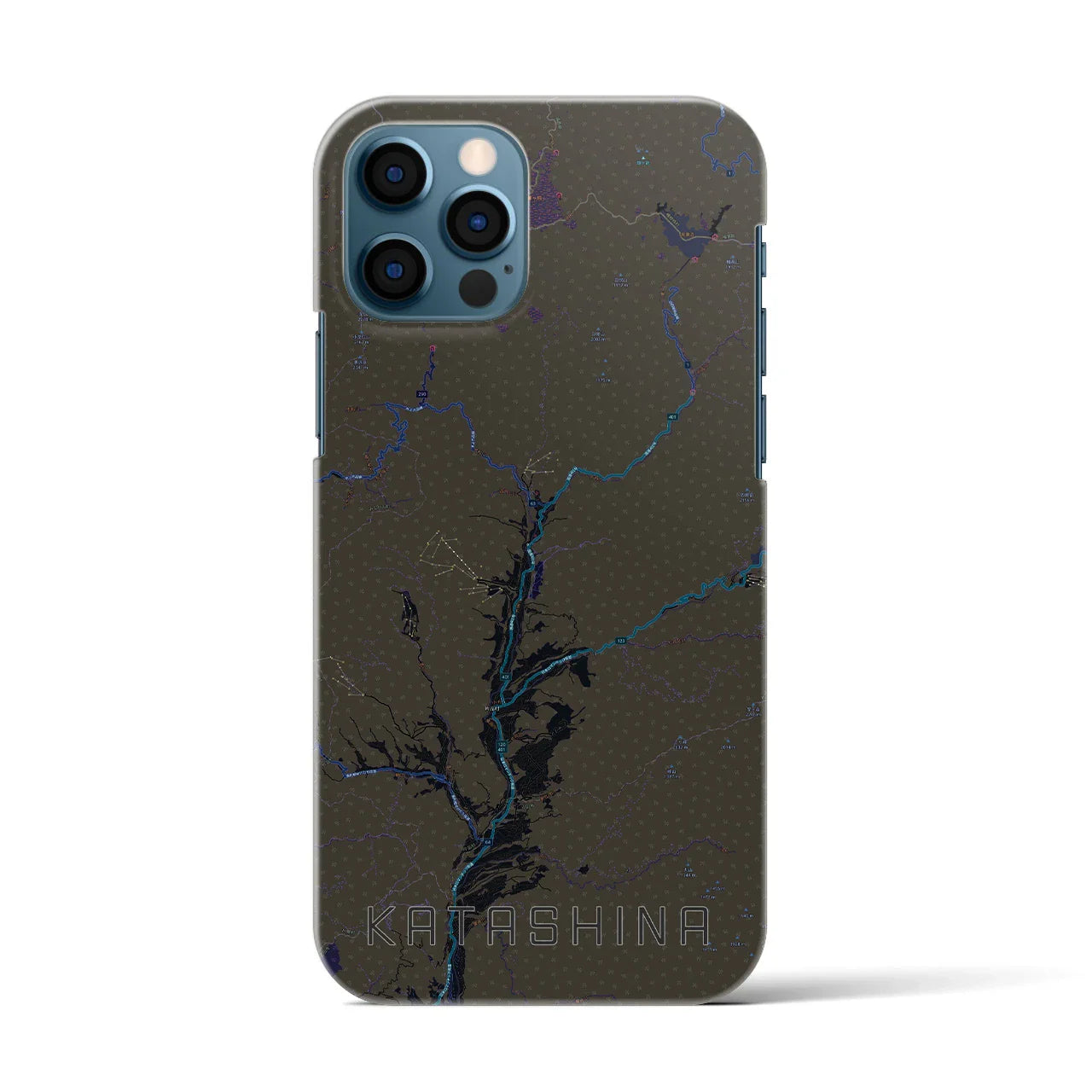 【片品(群馬県)】地図柄iPhoneケース(バックカバータイプ)
