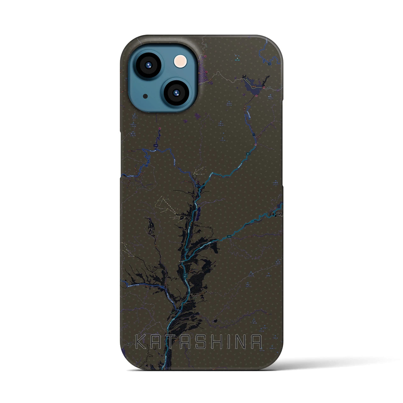 【片品(群馬県)】地図柄iPhoneケース(バックカバータイプ)