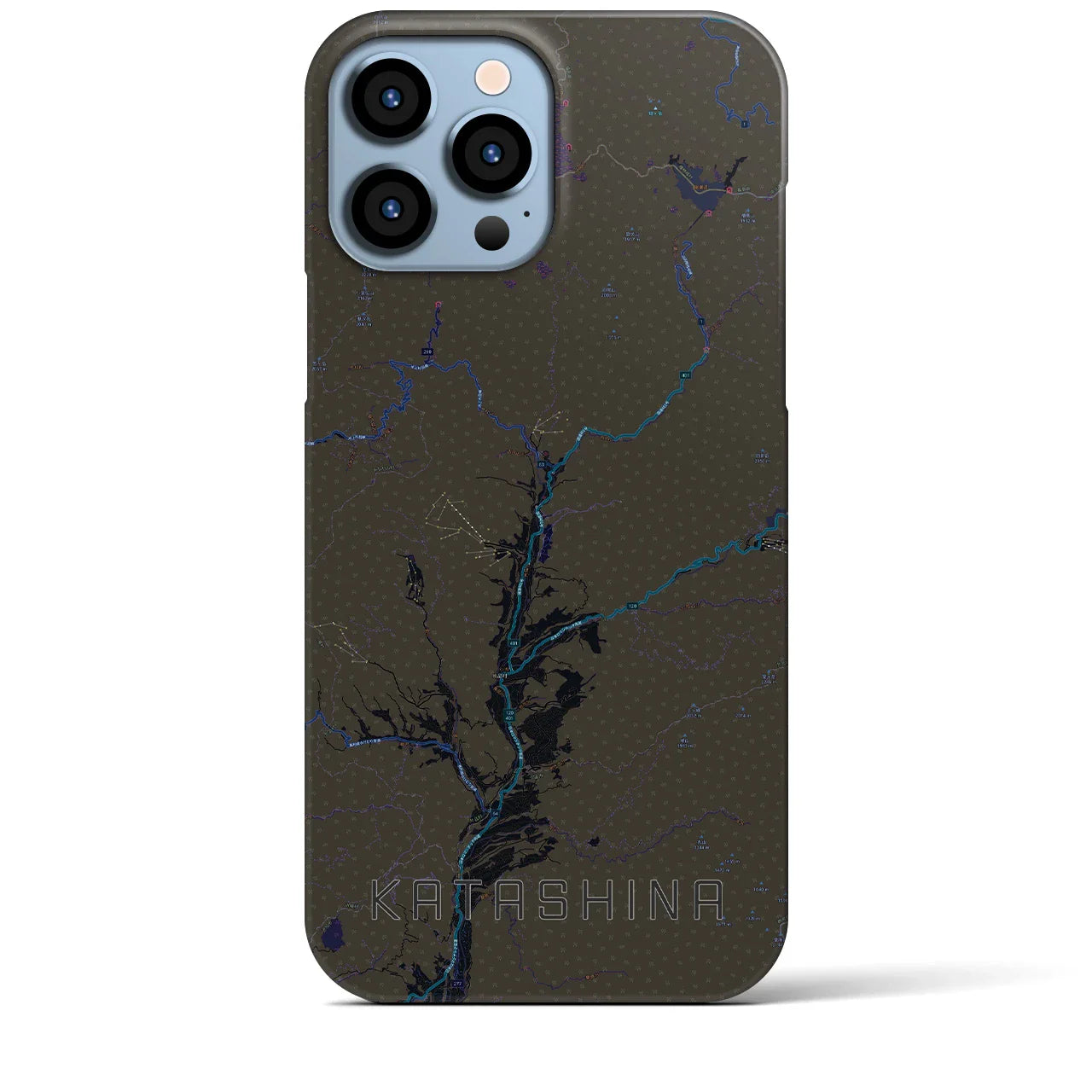 【片品(群馬県)】地図柄iPhoneケース(バックカバータイプ)