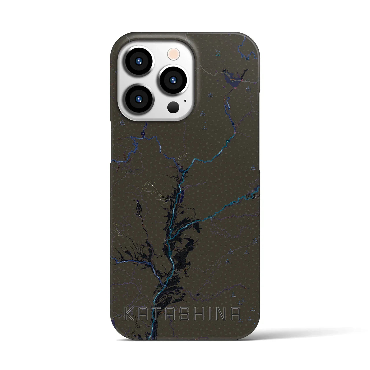 【片品(群馬県)】地図柄iPhoneケース(バックカバータイプ)