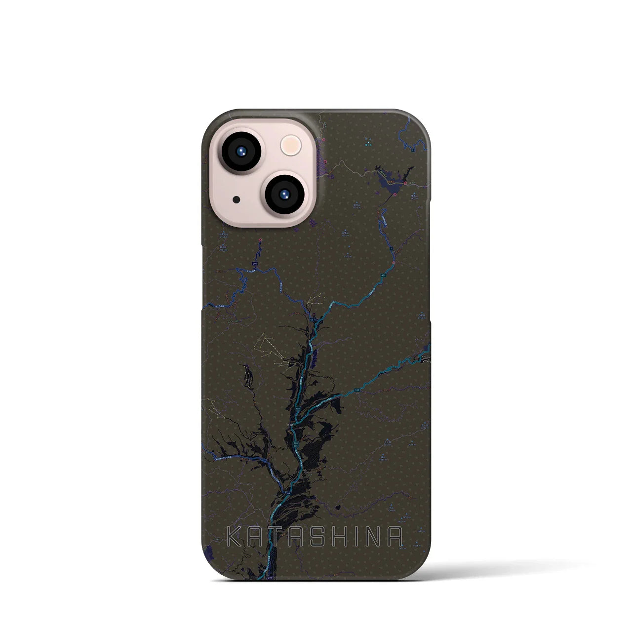 【片品(群馬県)】地図柄iPhoneケース(バックカバータイプ)