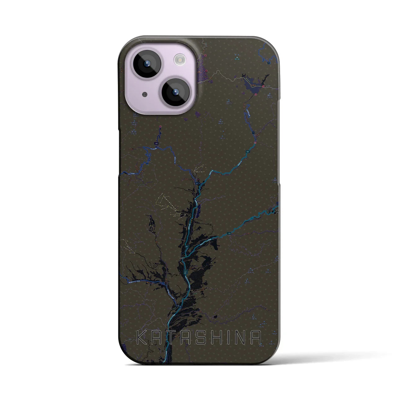 【片品(群馬県)】地図柄iPhoneケース(バックカバータイプ)