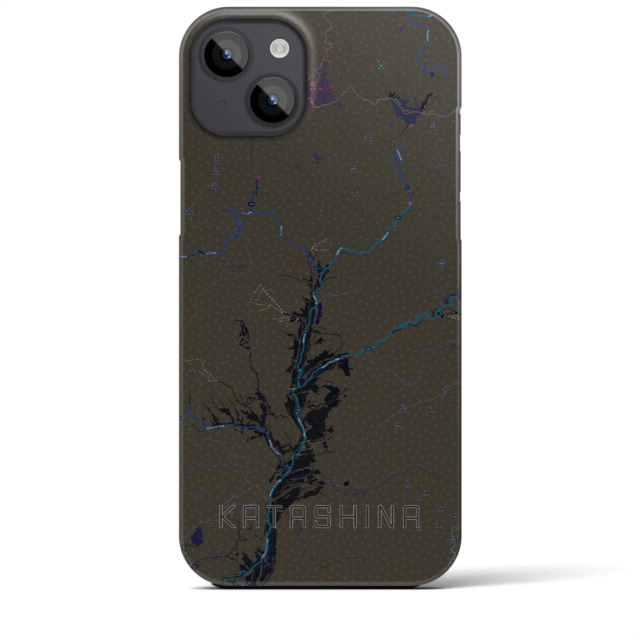 【片品(群馬県)】地図柄iPhoneケース(バックカバータイプ)