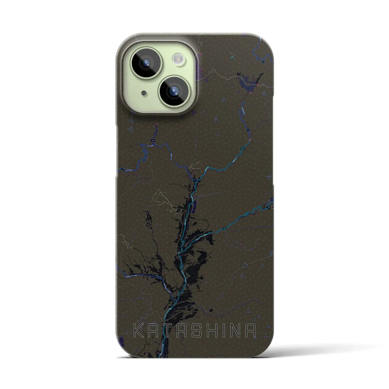 【片品(群馬県)】地図柄iPhoneケース(バックカバータイプ)