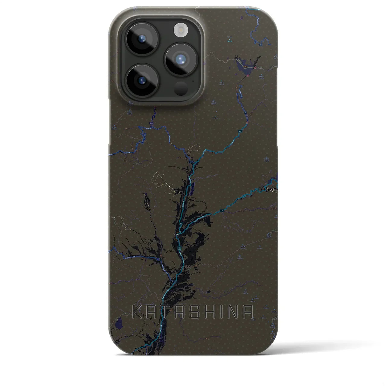 【片品(群馬県)】地図柄iPhoneケース(バックカバータイプ)