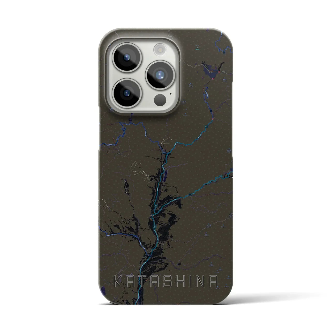 【片品(群馬県)】地図柄iPhoneケース(バックカバータイプ)