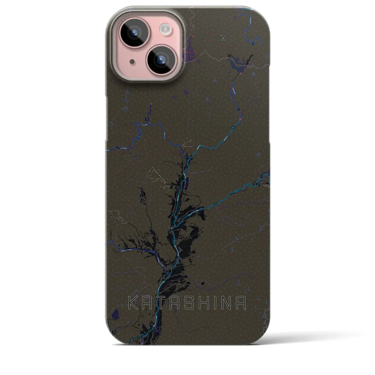 【片品(群馬県)】地図柄iPhoneケース(バックカバータイプ)