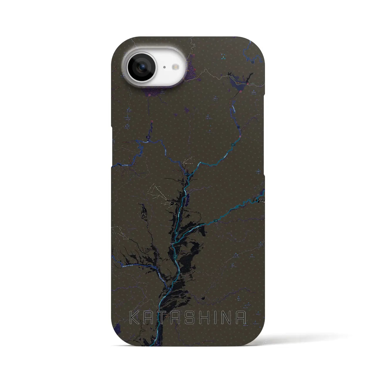 【片品(群馬県)】地図柄iPhoneケース(バックカバータイプ)