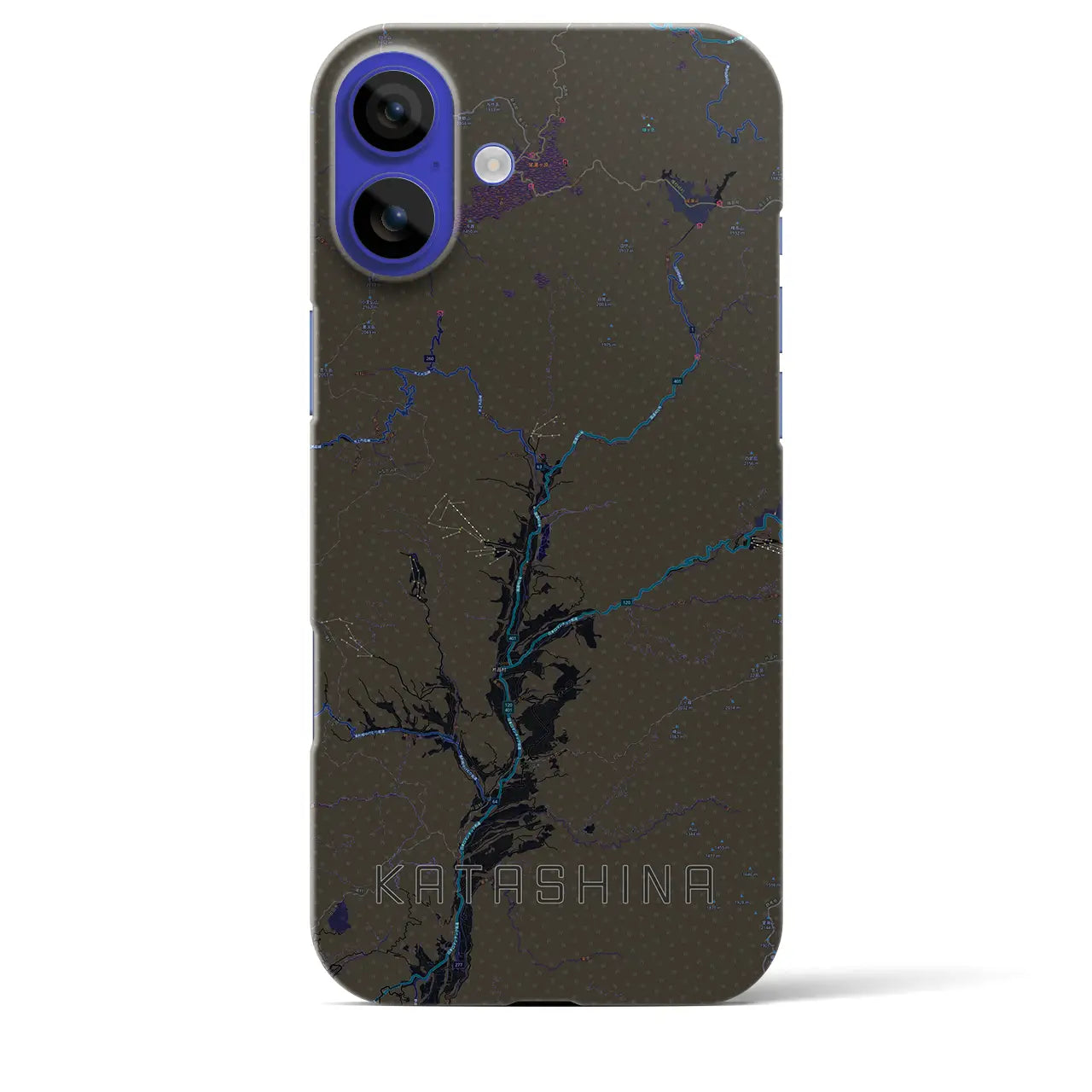 【片品(群馬県)】地図柄iPhoneケース(バックカバータイプ)