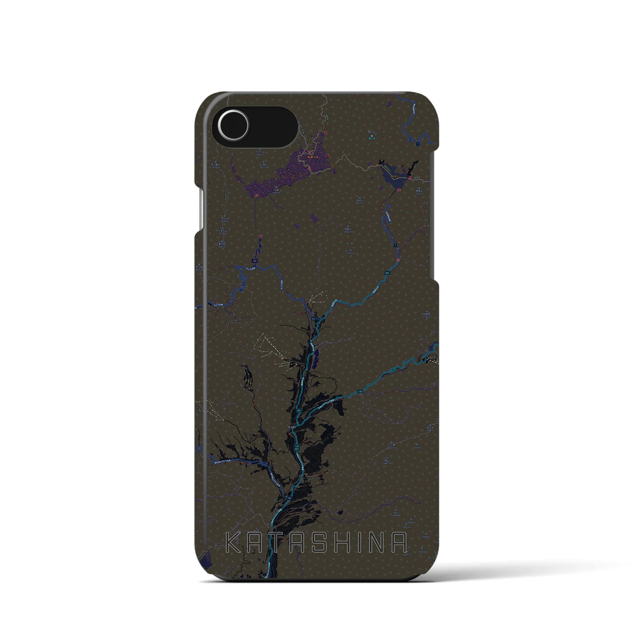 【片品(群馬県)】地図柄iPhoneケース(バックカバータイプ)