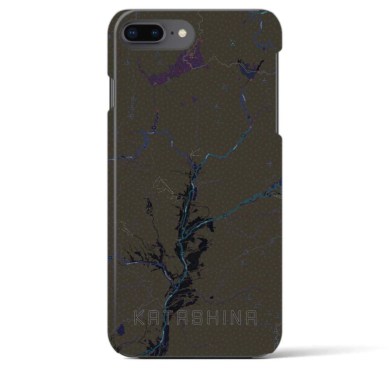 【片品(群馬県)】地図柄iPhoneケース(バックカバータイプ)