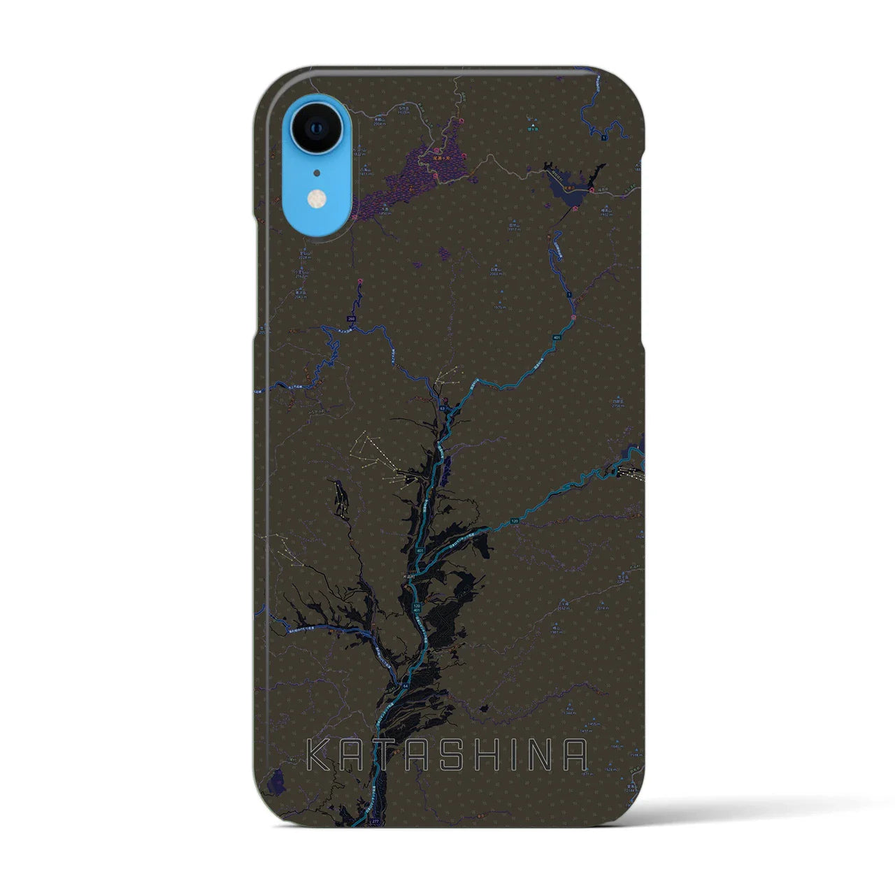 【片品(群馬県)】地図柄iPhoneケース(バックカバータイプ)