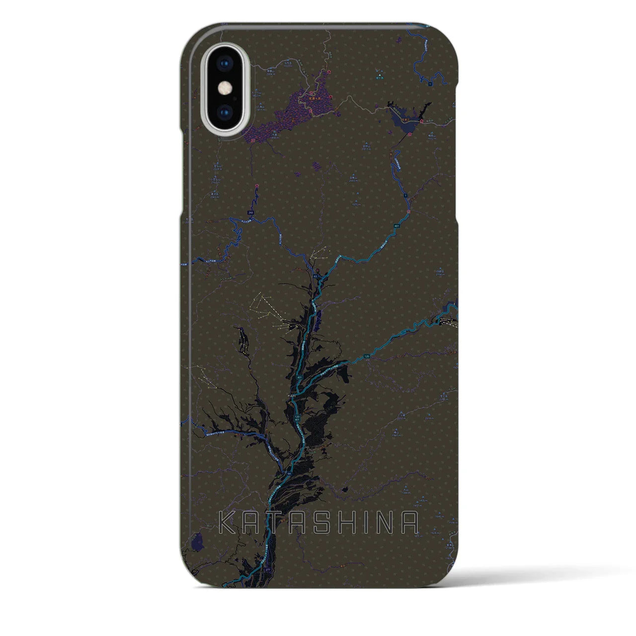 【片品(群馬県)】地図柄iPhoneケース(バックカバータイプ)