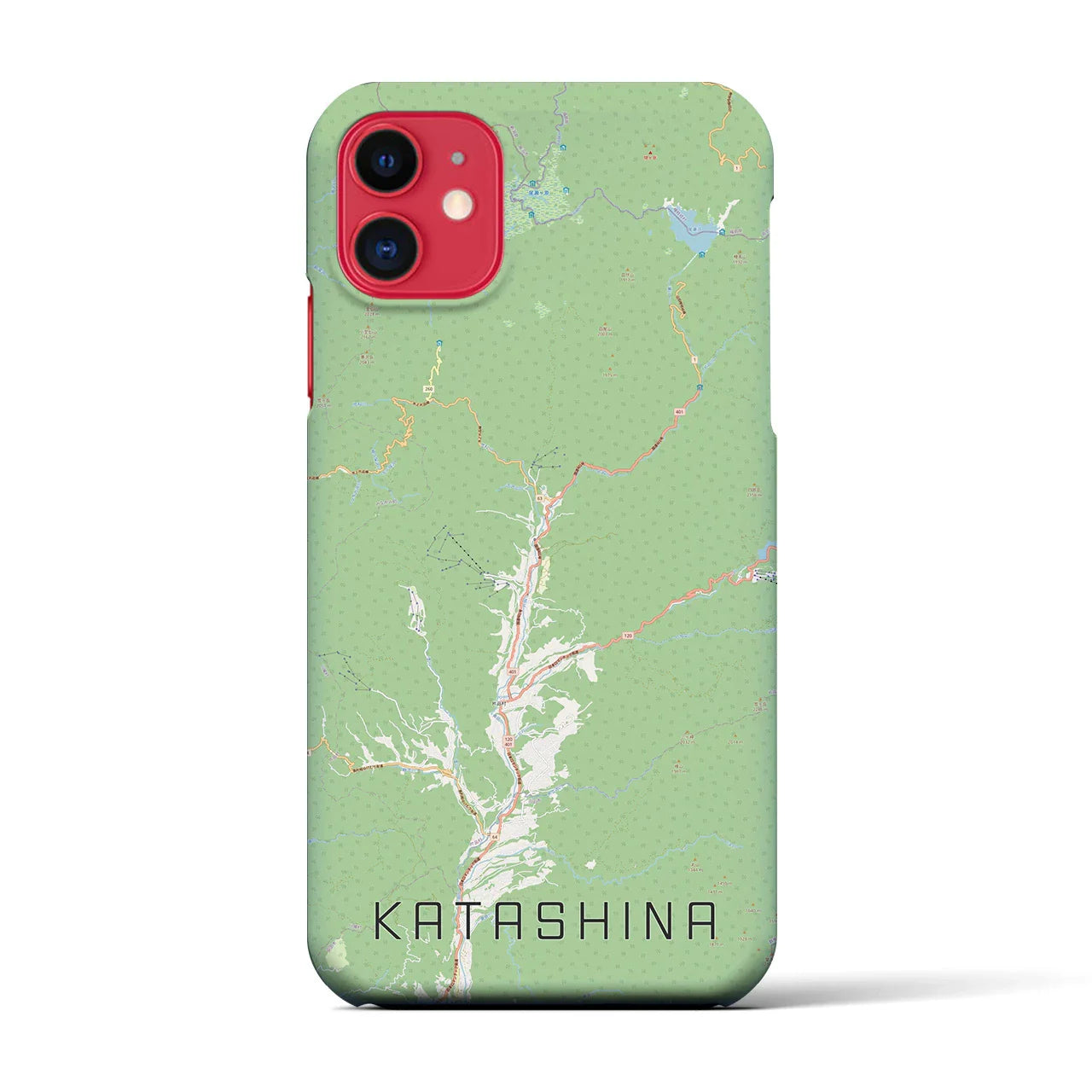 【片品(群馬県)】地図柄iPhoneケース(バックカバータイプ)
