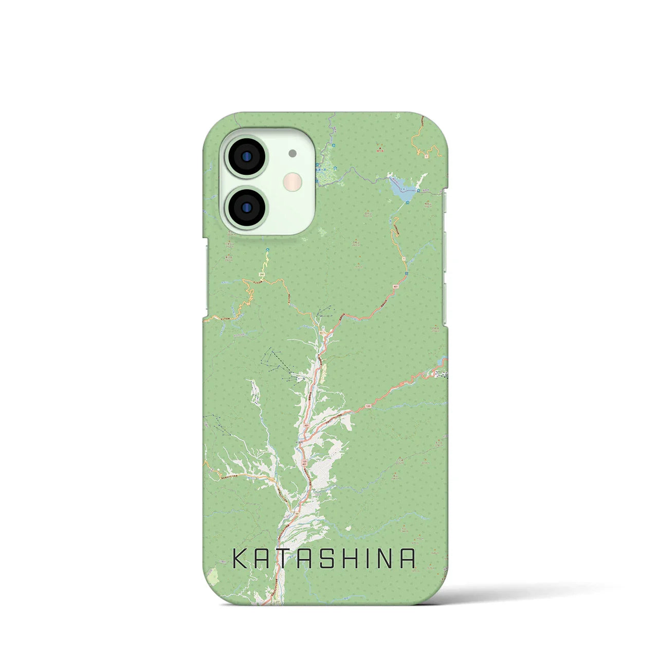 【片品(群馬県)】地図柄iPhoneケース(バックカバータイプ)