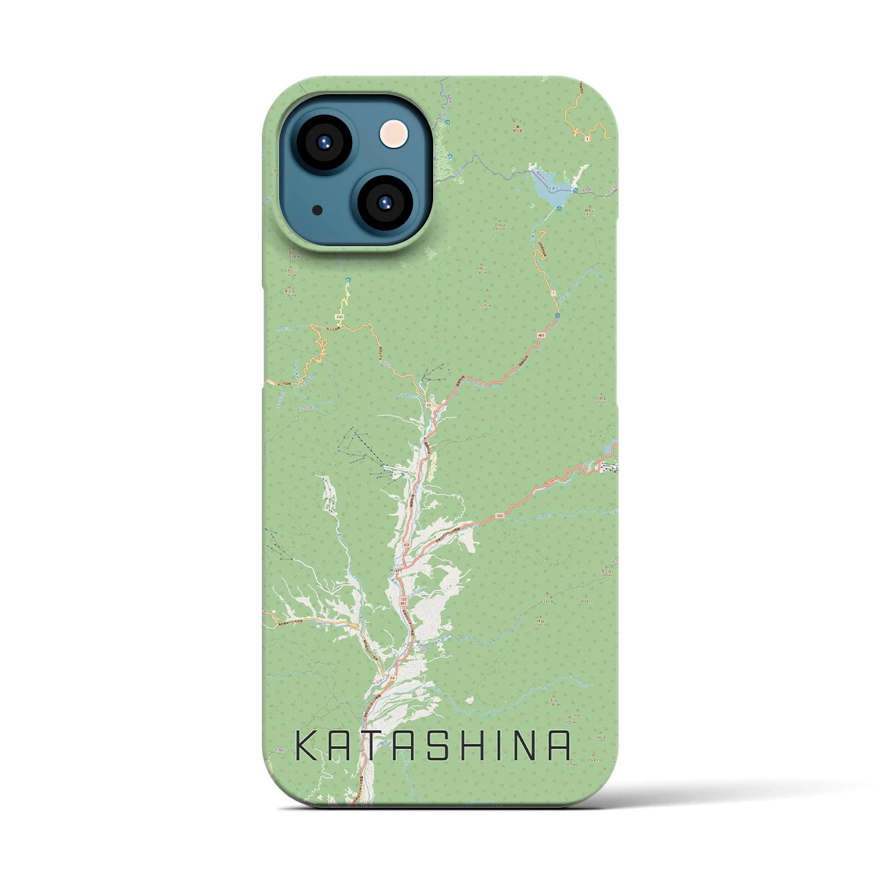 【片品(群馬県)】地図柄iPhoneケース(バックカバータイプ)