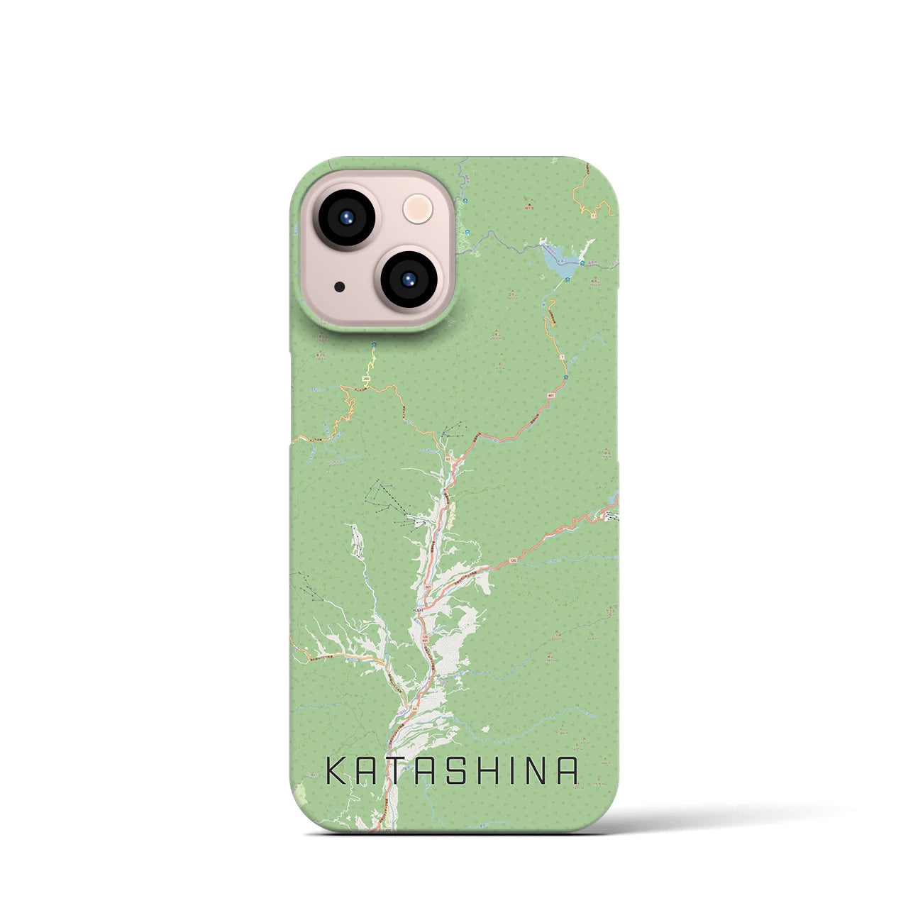 【片品(群馬県)】地図柄iPhoneケース(バックカバータイプ)