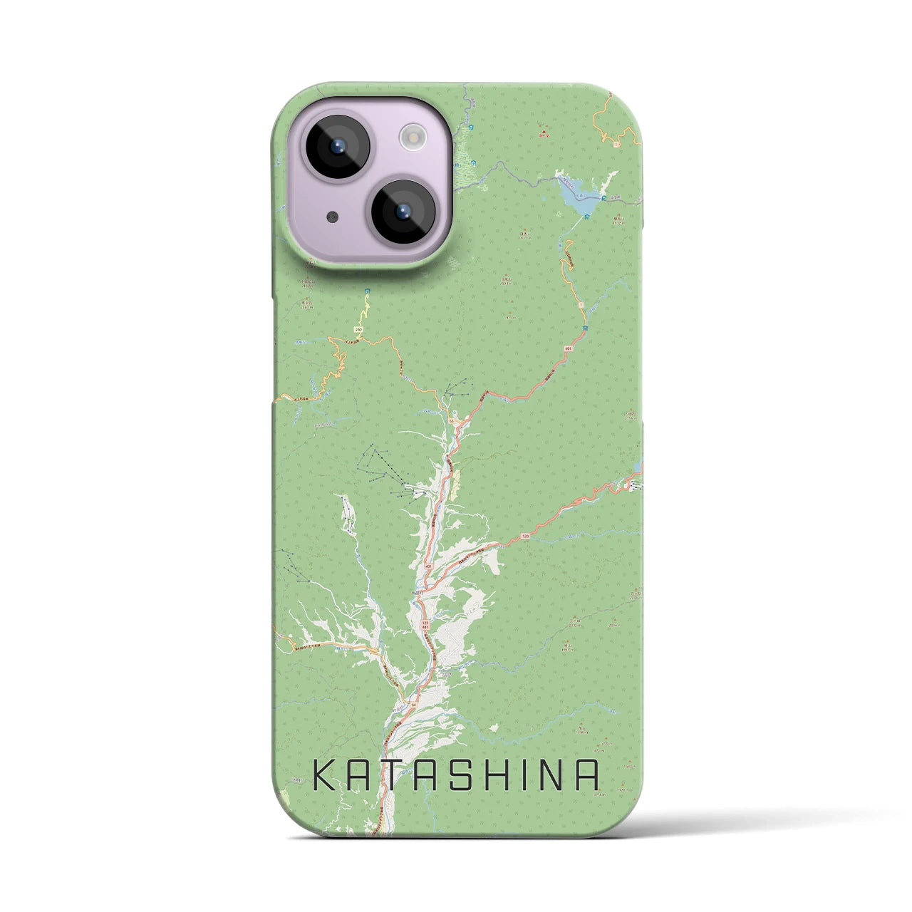 【片品(群馬県)】地図柄iPhoneケース(バックカバータイプ)