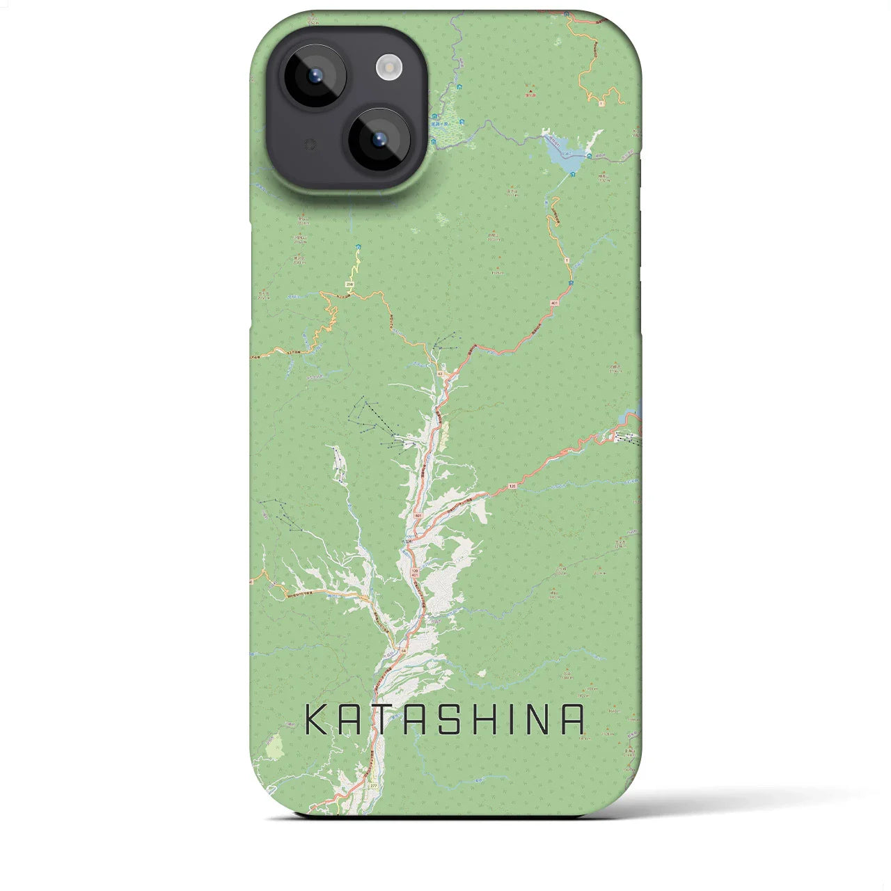 【片品(群馬県)】地図柄iPhoneケース(バックカバータイプ)