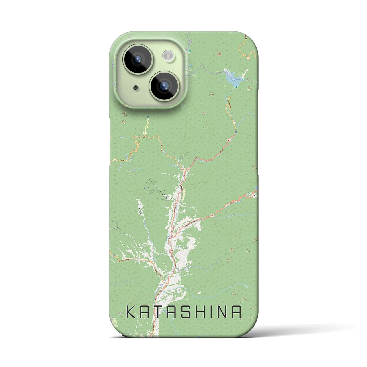 【片品(群馬県)】地図柄iPhoneケース(バックカバータイプ)