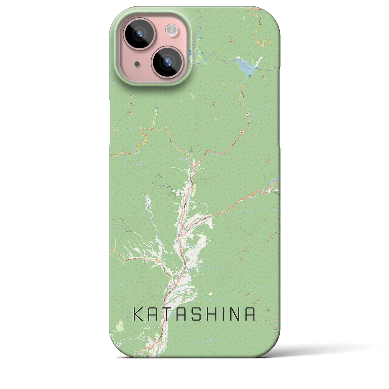 【片品(群馬県)】地図柄iPhoneケース(バックカバータイプ)