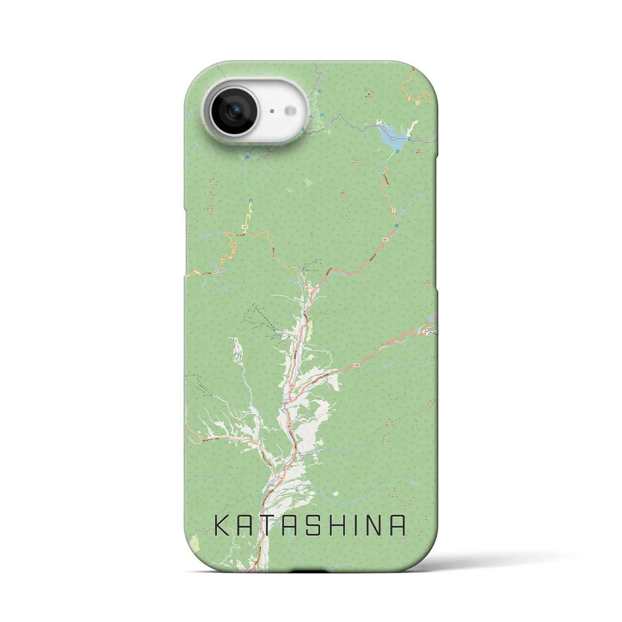 【片品(群馬県)】地図柄iPhoneケース(バックカバータイプ)