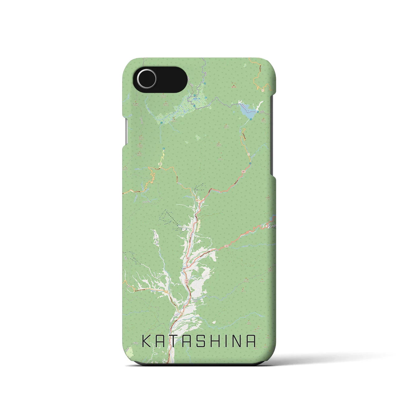 【片品(群馬県)】地図柄iPhoneケース(バックカバータイプ)