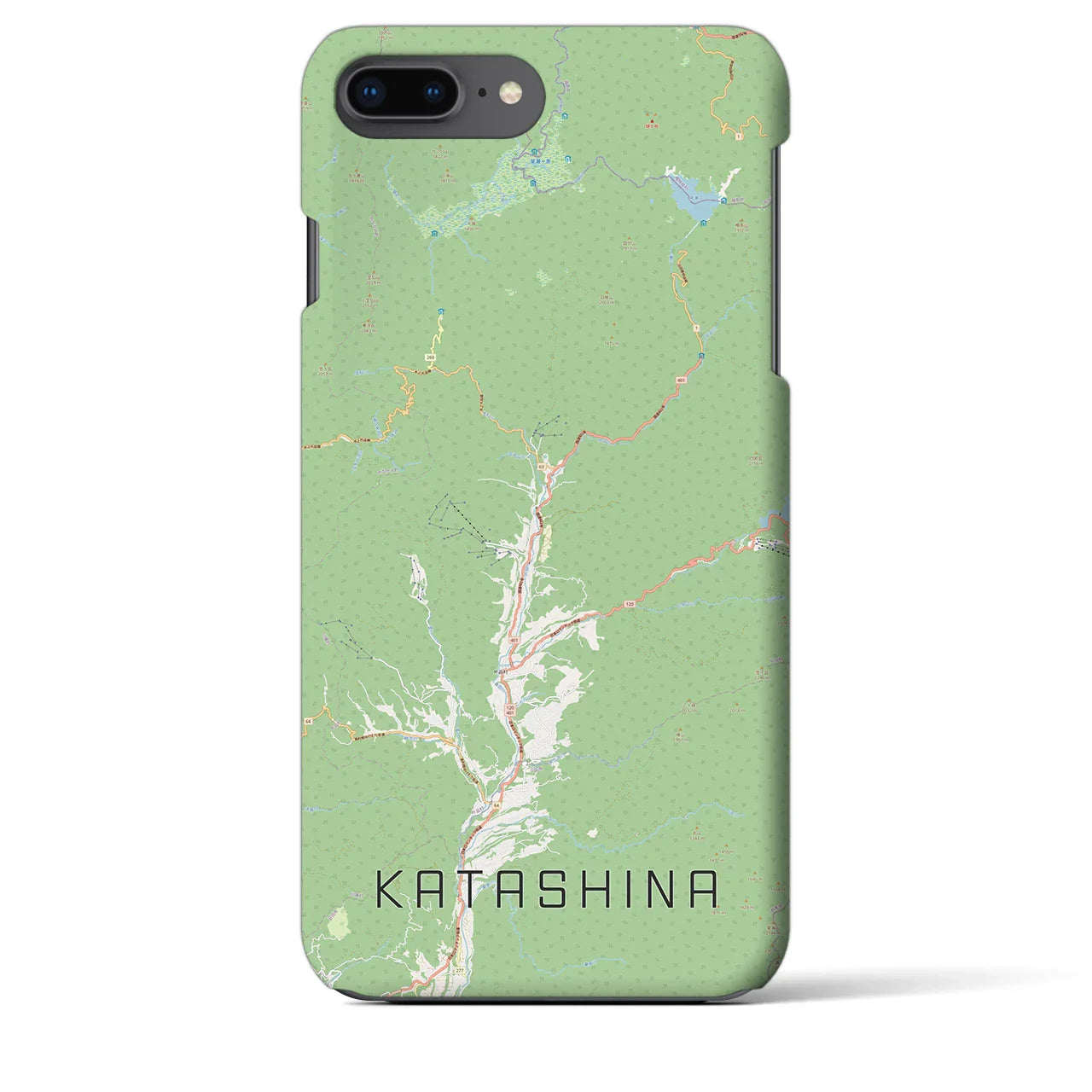 【片品(群馬県)】地図柄iPhoneケース(バックカバータイプ)