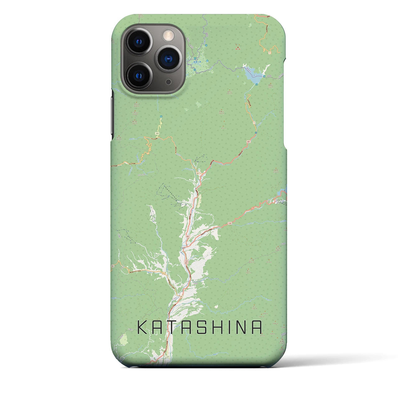 【片品(群馬県)】地図柄iPhoneケース(バックカバータイプ)