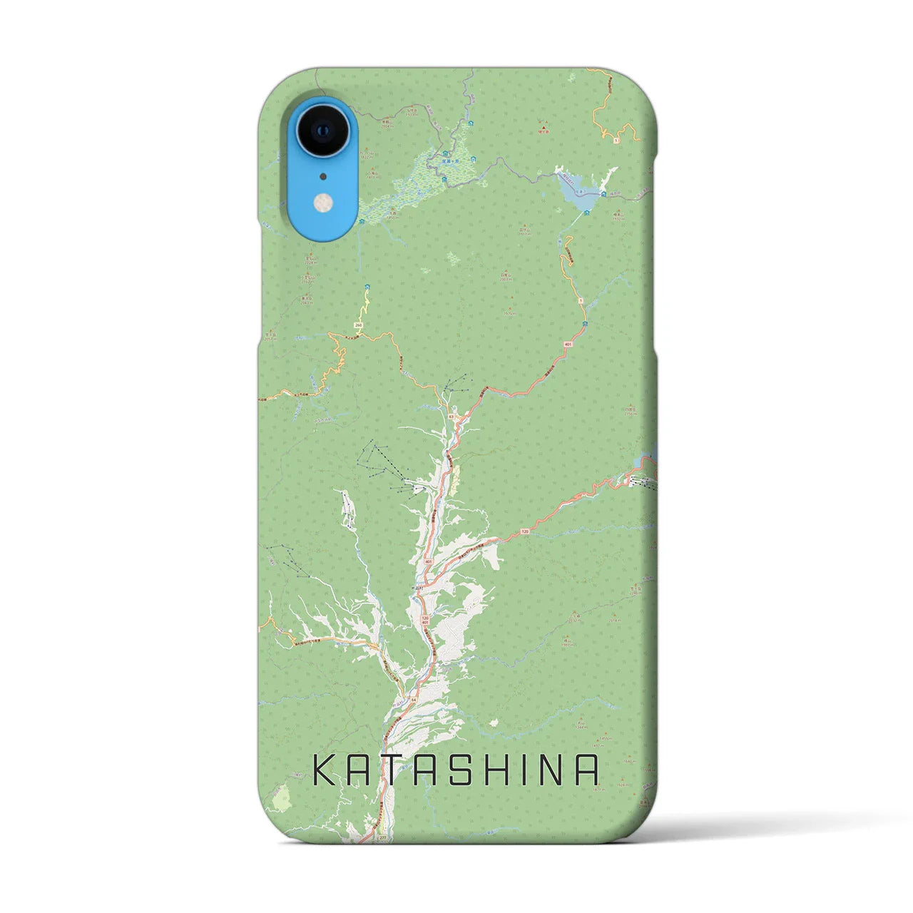 【片品(群馬県)】地図柄iPhoneケース(バックカバータイプ)