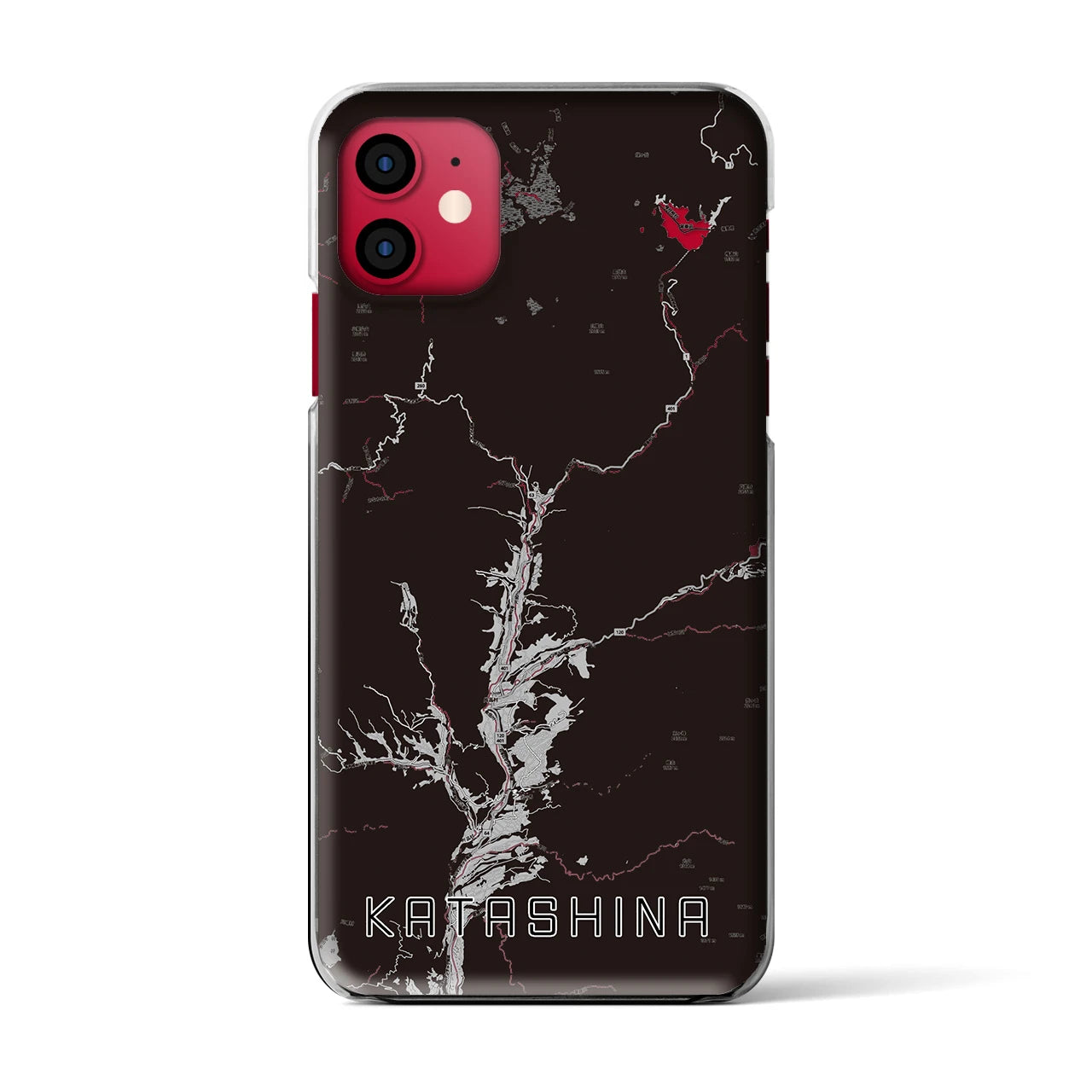 【片品(群馬県)】地図柄iPhoneケース(クリアタイプ)