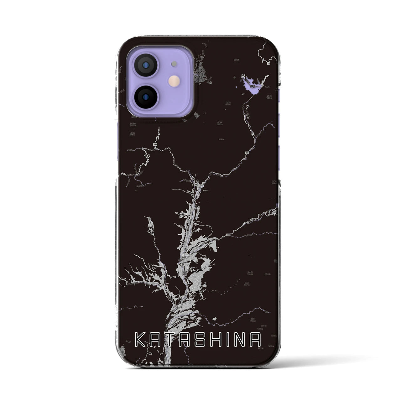 【片品(群馬県)】地図柄iPhoneケース(クリアタイプ)