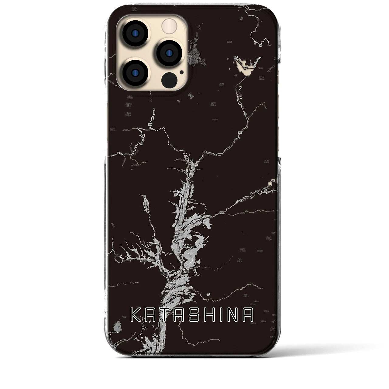 【片品(群馬県)】地図柄iPhoneケース(クリアタイプ)