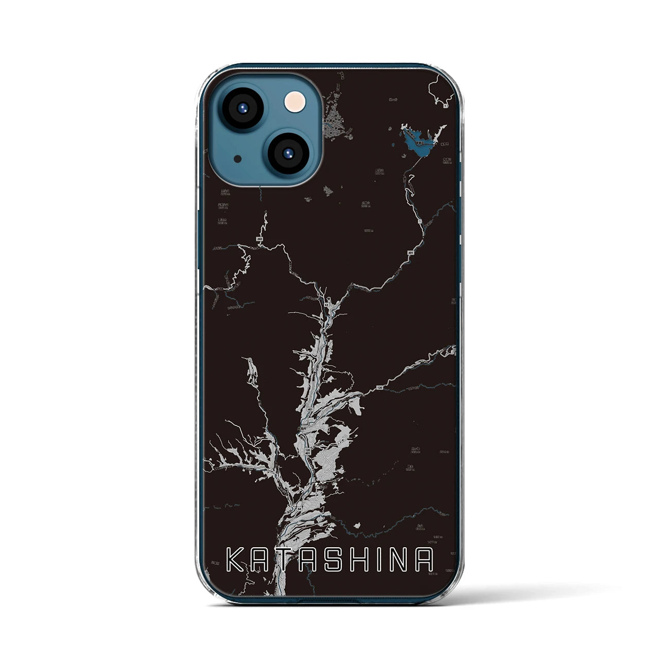 【片品(群馬県)】地図柄iPhoneケース(クリアタイプ)