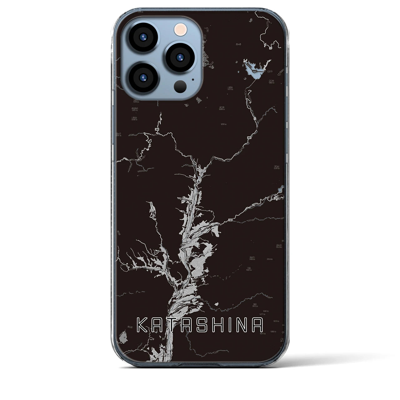 【片品(群馬県)】地図柄iPhoneケース(クリアタイプ)