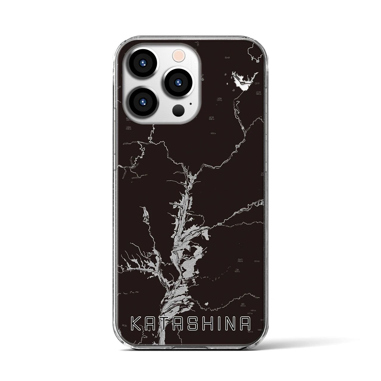 【片品(群馬県)】地図柄iPhoneケース(クリアタイプ)