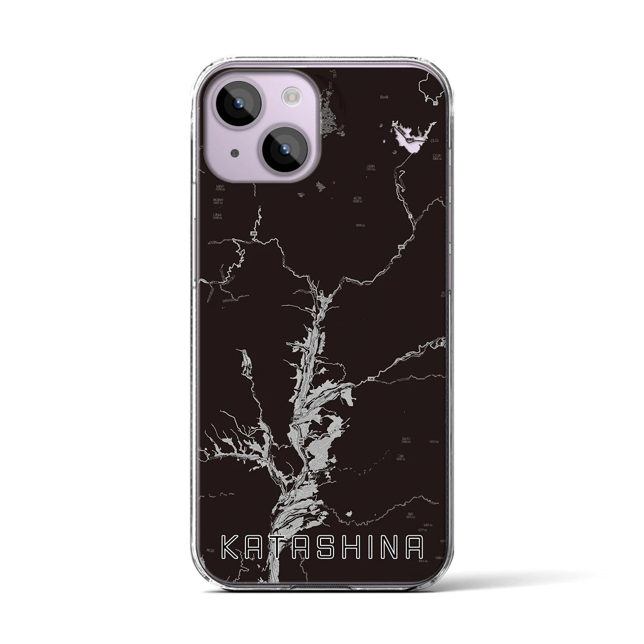 【片品(群馬県)】地図柄iPhoneケース(クリアタイプ)
